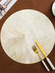 法式浪漫圆形PVC餐垫，创意印花奢华保温餐桌垫，防水餐垫 - 餐墊 - 查看 5