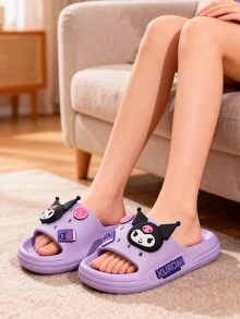 SANRIO 三丽鸥  &  &  & Melody 女童拖鞋，卡通鞋，防滑，可爱卡通室内浴室沐浴鞋，沙滩鞋，儿童 | 三丽鸥鞋 - 淡紫色 - 查看 8