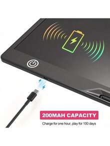 16 Inch/41cm USB Rechargeable LCD Writing Tablet, Type-C Charging Electronic Drawing Board, Educational Birthday Gift - Multicolor - View 6