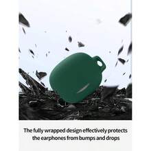 Compatible With MeloBuds N50 True Noise Cancelling Earphones, Premium Silicone Shockproof Skin Charging Port Accessible, Front Visible With Lanyard, Green. - Green - View 2