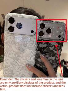 Elegant Romantic Lace Floral Print Glitter Transparent Soft Phone Case, Compatible With IPhone 17 Pro Max, 17 Pro, 17, 16 Pro Max, 16 Pro, 16, 15 Pro Max, 15 Pro, 15, 14 Pro Max, 14 Pro, 14, 13 Pro Max, 13 Pro, 13, 12 Pro Max, 12 Pro, 12, 11, Creative Fashion Transparent Soft Shell, Glossy Jelly Material, Shock-Proof Protective Cover - 黑色蕾絲 - 查看 7