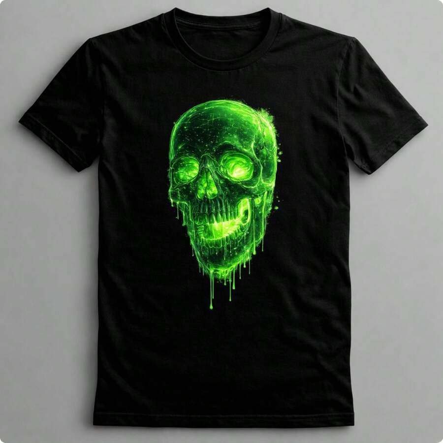 Suffix Skull T-Shirt Premium Shirt 100% Cotton Promotional Price Men's Women's Casual T-Shirt Streetwear - BLACK-EST 07 - 查看 1