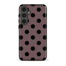 Brown And Blue Polka Dot Phone Case - Shock-Proof Phone Case, Suitable For IPhone 17/16/15/14/13/12/11 Pro Max/Pro Plus/12 Mini/13 Mini, And Galaxy S26 S25 S24 S23 S22 S21 Plus Ultra Phone Cases,International Version, Not The Domestic Version - Brown Background With Black Dots - View 9