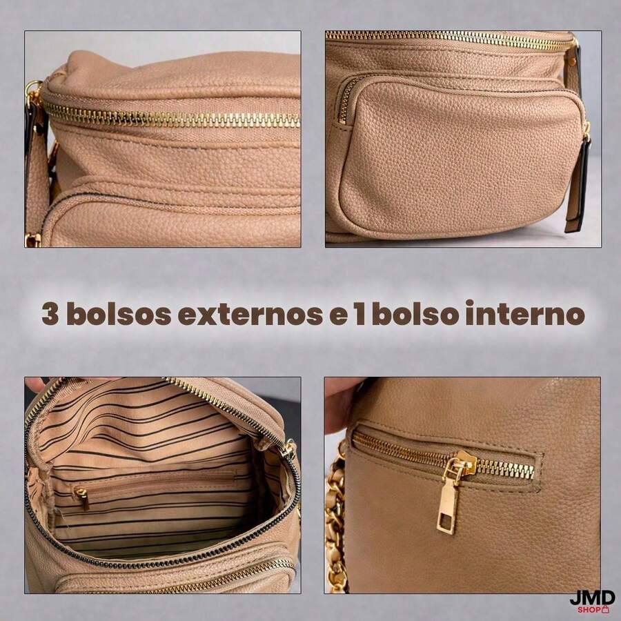 Compact Women's Handbag With Elegant Design And Smart Organization. - Khaki - View 1