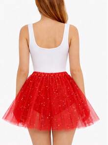Carnival Tulle Skirt - Red - View 2