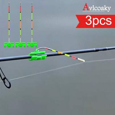 3개/세트 수중 물고기 물림 알람, 해안 낚싯대용 부유 부표, 루어 낚시, 야간 낚싯대 팁 표시기