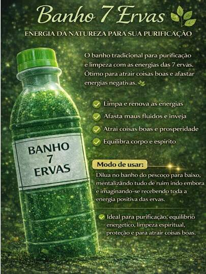 Banhos Energizantes Líquidos Pronto Tira Inveja, Proteção, Quebra Demanda, Olho Gordo, Tira Coisa Ruim Candomblé / Umbanda - Promoção