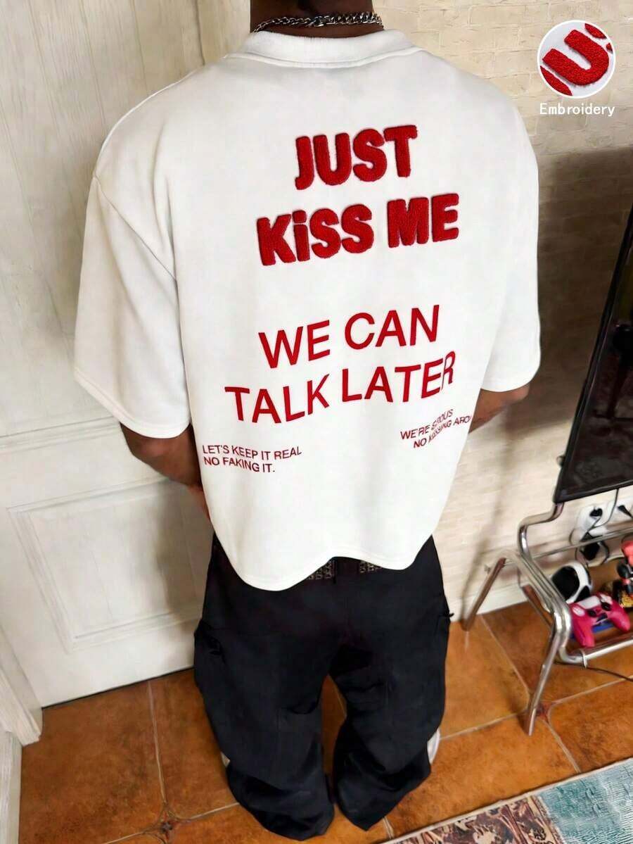 Manfinity Streetrush Manfinity Streetrush Men's Colorful Summer Fruit Print Relaxed Fit T-Shirt, Comfortable Oversized T Shirt, Graphic Cropped Graphic Tee, Men  Graphic Tees ,Street Wear, Graphic Tees Crop Cropped T Shirt Graphic,Hip-Hop Street,Boy Friend Gifts,Graphic Tees Men - 白色 - 查看 1