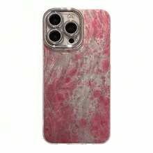 Funda de teléfono a la moda - Textura de satén plumoso Compatible con todos los modelos de teléfonos inteligentes Apple El regalo perfecto para ella, una opción ideal para San Valentín - Negro - Ver 2