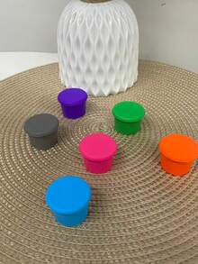 6pcs/Set Silicone Wine Stoppers, Reusable, Suitable For Wine, Beer, Champagne Bottles, Dishwasher , Keeps Drinks Fresh - Multicolor - View 9