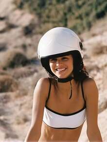 Women's Casual Bikini Set, Featuring Spaghetti Straps, Super Crop Top, And High-Waisted Thong Design, Perfectly Showcasing Elegant Beach Vibe. Vacation White - White - View 4