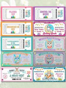 Random Style Easter Bunny Banknotes, Easter Toy Banknotes, Easter Egg Fillers, Easter Coupons, Easter Event, Bunny Banknotes, Fun Easter Basket Fillers, Easter Gifts, Easter Egg Hunt - Multicolor - View 4