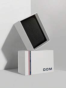 DOM 1 chiếc đồng hồ đeo tay nữ công sở mặt chữ nhật chống nước, thời trang và thanh lịch, dây da màu nâu mocha, thích hợp đeo hàng ngày. - Màu nâu  Mocha - Xem 11