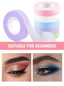 Eyeshadow Tape, Eyeliner Auxiliary Tools, Eyemakeup Auxiliary Tools, Eyemakeup Finishing Stickers, Eyemakeup Protective Tape Stickers, Professional Eyelash Tapes, Adhesive Fabric Eyelash Tapes, Breathable Micro-Porous Fabric Eyelash Extension Tapes, Eyelash Curling Tapes, Breathable Low-Allergy Eyelash Isolation Eye Patches. - Multicolor - View 3