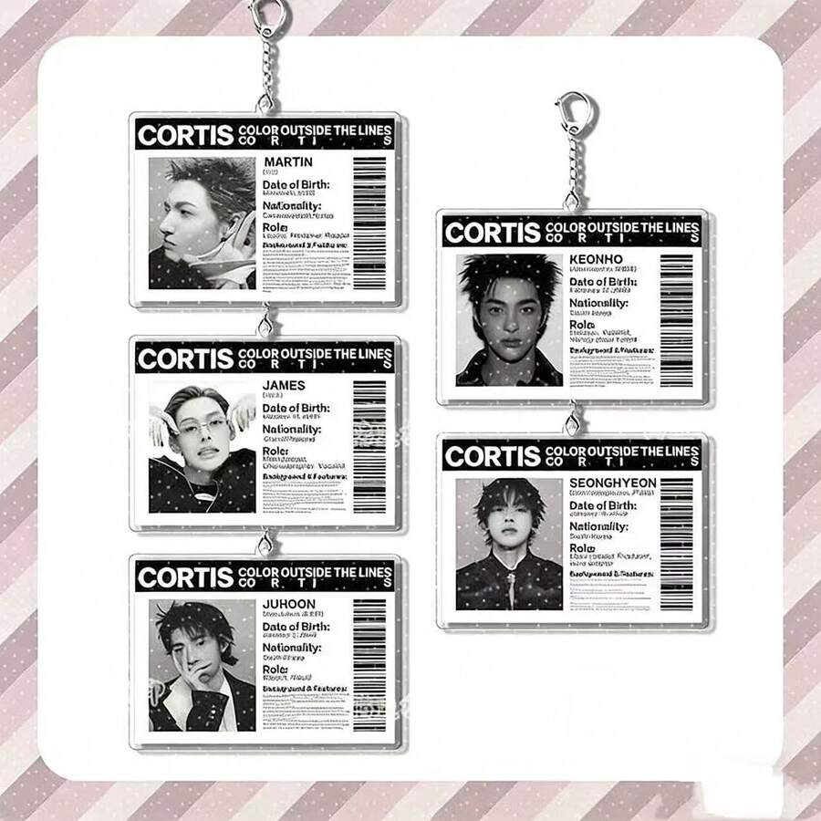 CORTI/S K-Pop Boyband Member Acrylic Cute Keychain, Backpack Charm, Gift - Multicolor - View 1