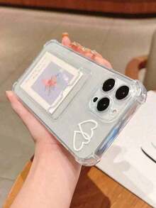 1pc Transparent Card Slot Stand Phone Case Compatible With IPhone 15, 14, 13, 12, 11 Pro Max, 14 Plus, Transparent Wallet Silicone Shockproof Back Cover Waterproof Anti-Fall Scratch ResistantFOR-YOUR-BELOVED-PHONE Christmas Gifts Christmas Gifts - 規格9(1件) - 查看 2