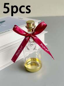 5pcs Champagne Bottle Candy Boxes - Plastic Gift Containers For Weddings, Birthdays And Parties - Perfect For Party Favors, Mother's Day, Christmas, Valentine's Day And More - Transparent Drifting Bottle - View 10