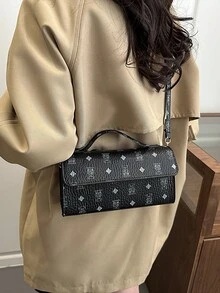 New Arrival High-Quality Bear Print Lightweight Luxury Casual Chic Shoulder Crossbody Bag - Black - View 4