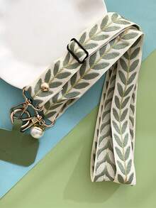 Adjustable Long Crossbody Phone Lanyard Strap With Wide Fabric Faux Pearl Pendant Decoration For Women Fit For Phone Shoulder/Neck Hanging Wallet Purse Wallet - Multicolor - View 17