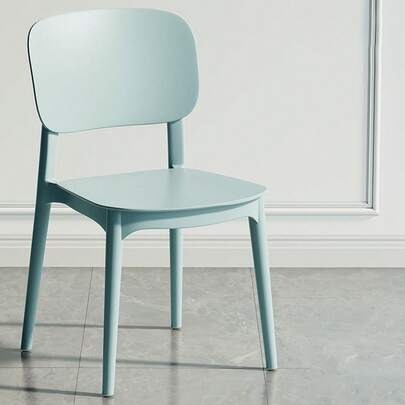 Silla de Plástico con Respaldo de 18 Pulgadas, Silla de Comedor Apilable, Silla de Oficina Portátil, Sillas para Invitados para Cocina Interior, Sala de Reuniones, Comedor (Gris)