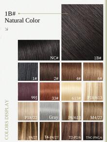 DNE HAIR 10件組 100% 真人髮無縫隱形接髮片，14-22英吋長，1B自然色直髮，柔軟順滑，適合細髮，高品質濃密髮尾，適合女性日常使用與美髮沙龍 - S1B - 查看 7
