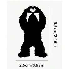 Blowing Heart Ape Car Decal Sticker, Creative Car Body Sticker, Car Window Sticker, Waterproof And Sunproof Self-Adhesive Non-Damaging Car Sticker, Creative Design Eye-Catching - Ape Heart Sticker - View 3