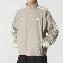 Adidas 男子寬鬆簡約外套 ST SPORTS LWJKT 日常通勤旅遊上衣 KC2835 - 學院銀灰/漢玉白 - 查看 7