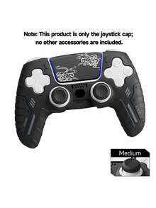 2pcs Silicone Anti-Slip Thumb Grip Caps, Fit For 5/ 4 Controller, Sweat-Proof Joystick Cover To Enhance FPS Accuracy, Spider/Football/Purple Pattern Options, Gamer Couples Gift - Multicolor - View 8