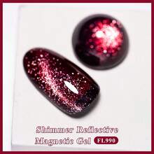 FOUR LILY 10ml 闪亮反光磁性凝胶指甲油，亮片猫眼指甲油凝胶，可卸除 UV LED 指甲油 - 彩色 - 查看 4