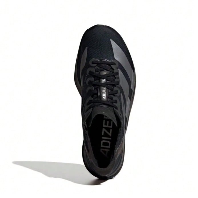 Adidas 阿迪达斯男士新款缓震透气低帮跑步鞋 - 黑色/銀色 - 查看 9