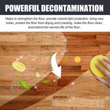 jakehoe Wood Floor Stain Spray Wooden Tiles Marble Stubborn Stains Dirt Removal Polishing Brightening Detergent Maintenance Prevent Drying& Cracking Multi Surface Floor Cleaning Tool - Chất lỏng - Xem 8