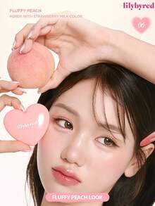 lilybyred K-Beauty Luv Beam腮红膏，质地柔滑，持久显色，打造自然光泽妆容，丝绒般柔润，打造自然妆效，日常妆容腮红 - 06 Fluffy Peach - 查看 2