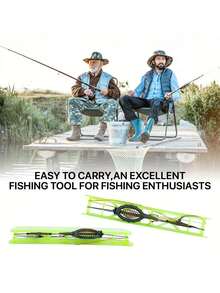 GOTURE 2pcs/Set European Style Fishing Line Bait Feeder Device, Aesthetically Appearance, Flexible Adjustment, Anti- Fishing Hook Rig - Green - View 3
