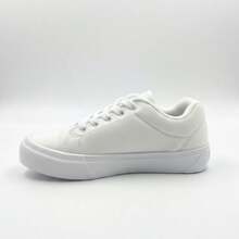 Unisex Casual Sneakers With Traditional Lacing And Timeless Style - 白色 - 查看 4
