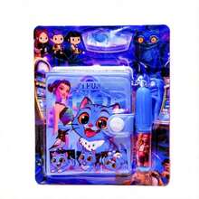 KPOP恶魔猎人女团文具套装，卡通超吸睛笔记本，小型便签本，便携式日记本，礼品 - 彩色 - 查看 2