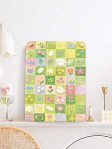 1pc Cartoon Green Meadow, Rabbit, Flower Pattern Tablet Protective Case, Compatible With 10.2 Inch 2021/2020 10th/9th/8th Gen, (A16) 11 Inch 11th Generation 2025, Compatible With Samsung Galaxy Tab A8 10.5 Inch 2022, / Tablet Protective Cover With Pencil Slot, Support Auto Sleep/Wake - Multicolor - View 4