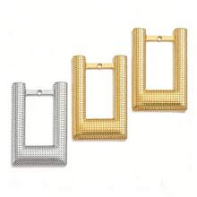 1pc Stainless Steel Minimalist Geometric Quadrilateral Pendant Jewelry Necklace Earrings Pendant DIY Jewelry Making - Pendant - View 4