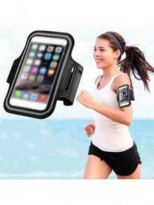 1 pieza Bolsa de brazo deportiva, Bolsa de muñequera para teléfono de fitness, Bolsa para correr, Se adapta a teléfonos de menos de 5.5 pulgadas, Impermeable y pantalla táctil sensible - Multicolor - Ver 9