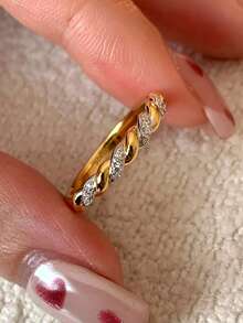 1pc S925 Sterling Silver Unique Design Twisted Ring, Suitable For Daily Wear, Vacation, Fashionable & Exquisite Gift - Mahua - View 13