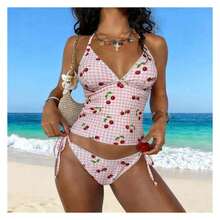 Women's Tankini SwimsuitGingham - Sweetheart Neckline Two Piece Bathing Suit For Women Vintage Retro Swimwear UPF 50+ Quick Dry - 多色540 - 查看 1