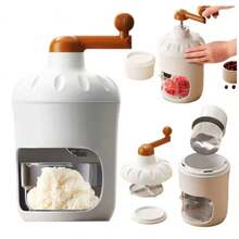 Procesador manual de bebidas frías, trituradora de hielo portátil pequeña, máquina de hielo rallado accionada manualmente para el hogar - Multicolor - Ver 4