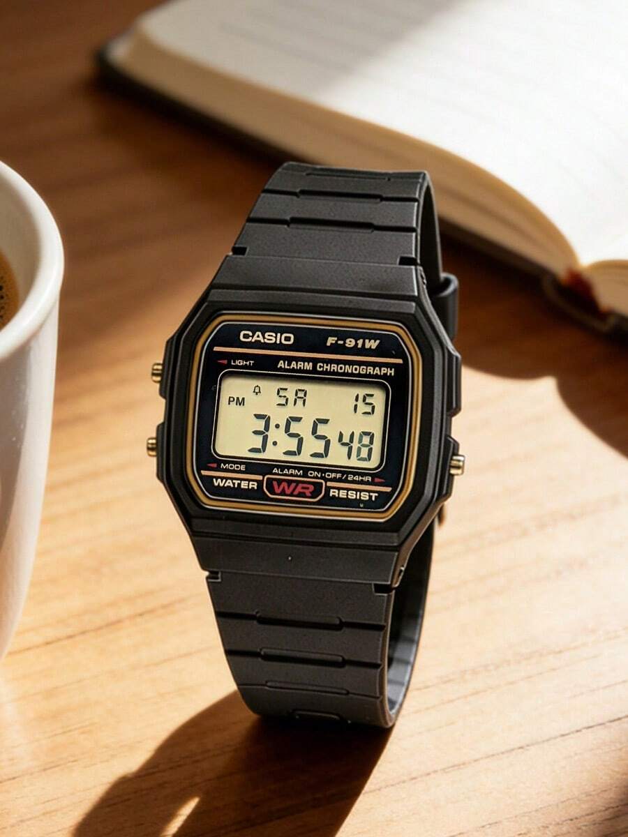 Đồng hồ thể thao nam Casio, kiểu dáng thường ngày, chức năng bấm giờ, mặt tròn, dây đeo silicon, máy quartz, phù hợp cho các hoạt động thể thao hàng ngày và phong cách đường phố ngoài trời, có thể dùng làm quà Giáng sinh, phụ kiện nam, hoặc quà sinh nhật cho chồng hoặc bạn trai. - Cam Đen - Xem 1