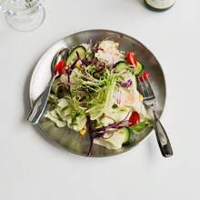 1pc/4pcs Set Stainless Steel Minimalist Plates, Suitable For Daily Home Use, Picnics, Camping, BBQ Gatherings, And School Supplies - Silver - View 4