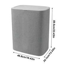 50L Double Laundry Hamper - 2 Sections Sturdy Basket With Lid & Removable Washable Bags - View 1