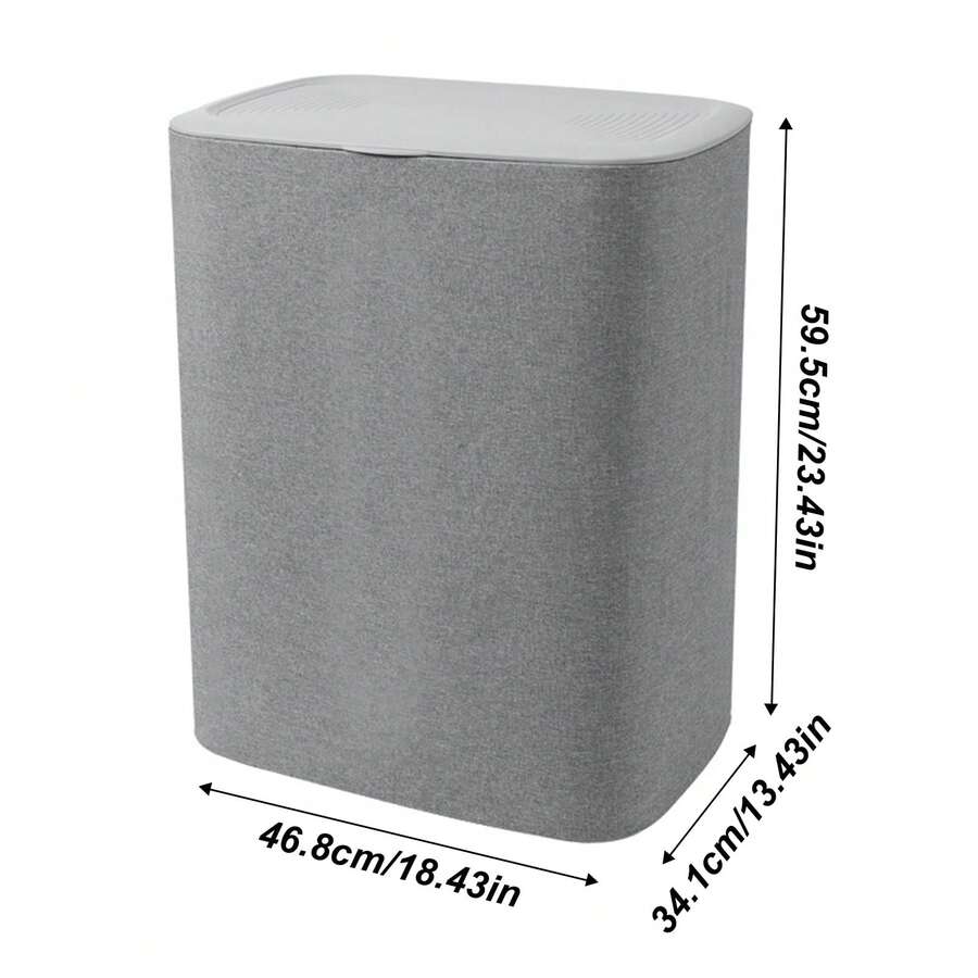50L Double Laundry Hamper - 2 Sections Sturdy Basket With Lid & Removable Washable Bags - View 1