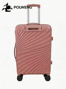 La nueva actualización de la maleta de viajes y negocios se fortalece con hebillas metálicas de gran capacidad de 500 kilogramos de refuerzo de carga, y la tira de tracción de aleación de aluminio es simple y de moda. - Rosa - Ver 2