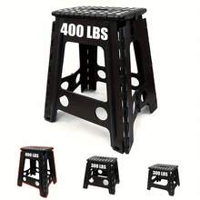LOVEWE 17.7 Inch Folding Step Stool With Handle - Heavy-Duty Plastic, Lightweight Compact For Easy Storage, Perfect For Bathroom Kitchen Bedroom - Black - View 10