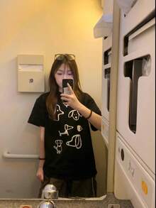 Women T-Shirts - Black - View 1