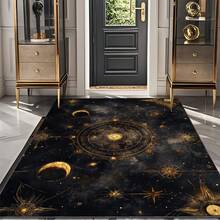 "The Celestial Body" Pattern Flannel Carpet, Featuring Stars, The Sun And The Moon, Represents The Design Of The Universe , 2D Digital Printing, Non-Slip Rubber Bottom, Multiple Sizes Available. Suitable For All Seasons, Washable, Machine Washable, Comfortable, Unique, Suitable For Him, Her, Family Members, Boyfriend, Girlfriend, Father, Family Members, Mother, Lover, Daughter, Son, Grandfather, Grandmother, Teacher, Doctor, Nurse, Friend, Classmate, Pet. As Birthday Gifts, Household Items, Wedding Items, Souvenirs, Home Decoration, Daily Life, Office Decoration, Birthday, Anniversary, Valentine's Day, Thanksgiving, Graduation Season, Christmas, Halloween, Mother's Day, Father's Day, Wedding, New Year Gift Decoration. Suitable For Shopping Centers, Restaurants, Kitchens, Bathrooms, Living Rooms, Bedrooms, Corridors, Balconies, Outdoor Doors, Door Mats, Entrance Mats, Non-Slip Mats, Offices, Cafes, Piano Room Floor Decoration - Nhiều màu - Xem 5