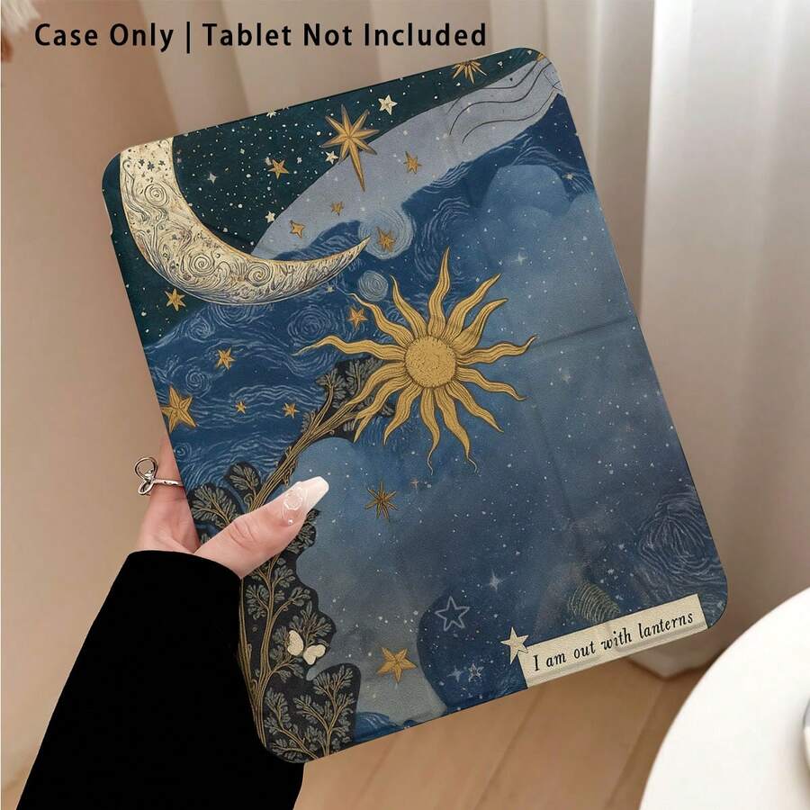 1 ốp bảo vệ máy tính bảng kèm chân đế, tương thích với Honor/Apple/Galaxy và các dòng máy tính bảng phổ biến khác, có thể gập lại chống cong vênh, các góc được gia cố bằng silicon, chức năng tự động bật/tắt màn hình, khe cắm bút tích hợp, chân đế gập đa góc - Bảo vệ hoàn hảo hàng ngày, món quà lý tưởng. - Nhiều màu - Xem 1